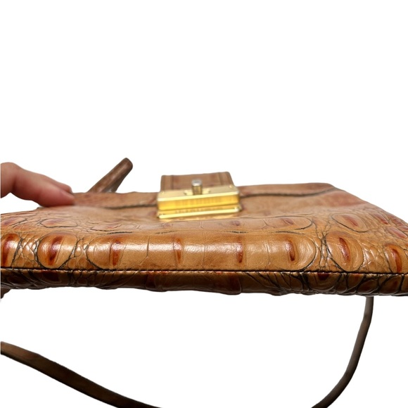 SOLD Brahmin Mojito Melbourne Croc Embossed Genuine Leather Crossbody Bag - Picture 7 of 9